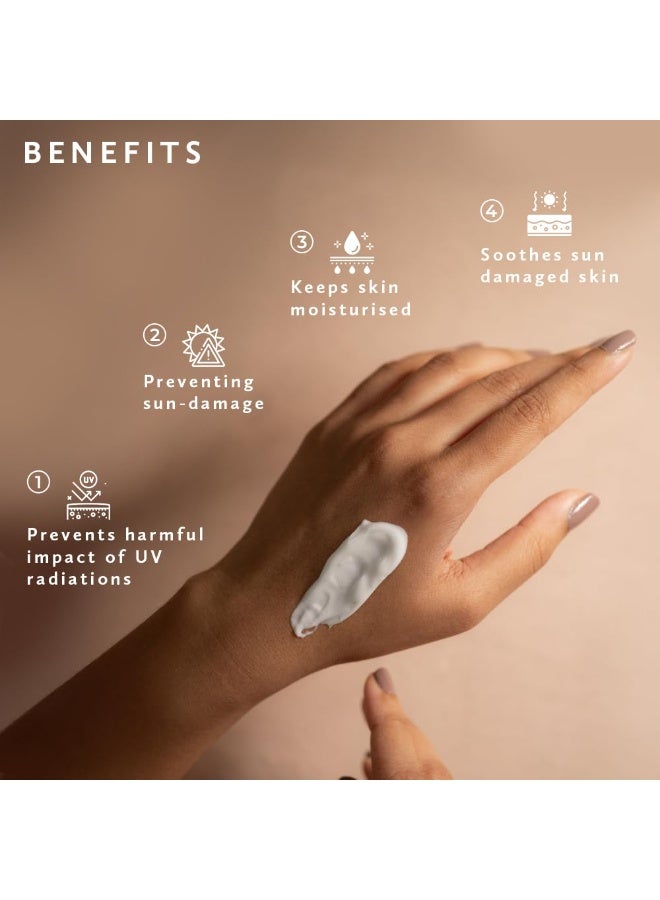 Old School Rituals SPF 36 PA+++ Sun-Protect Mousse | Sunscreen with Almond, Olive & Coconut Extracts | Lightweight & Hydrating Formula for Sun Protection, Tanning Prevention & Skin Nourishment for All Skin Types | 50g - Image 3